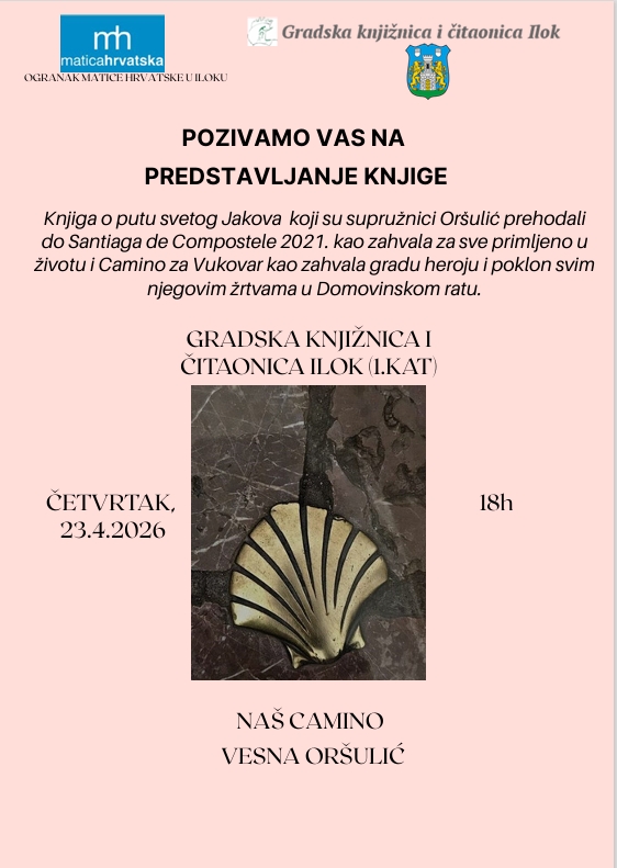 Noć knjige - predstavljanje knjige „Naš Camino” 23. travnja 2026.