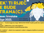 MJESEC HRVATSKE KNJIGE 2023.