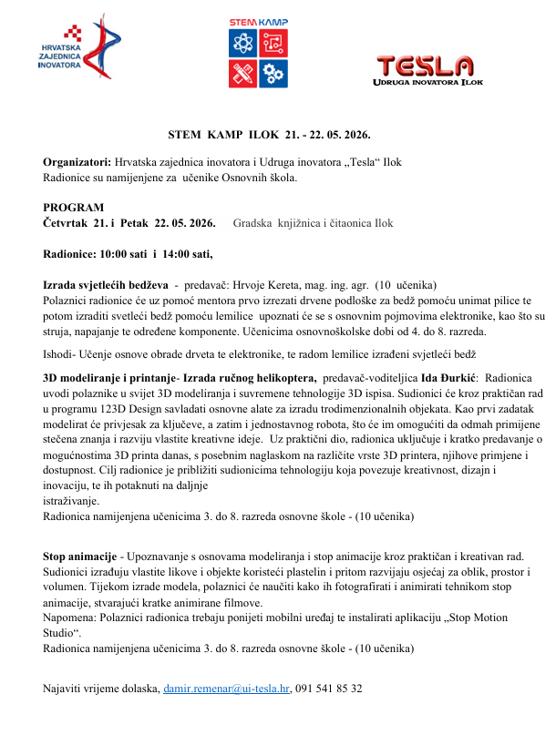 STEM KAMP ILOK 2026. 